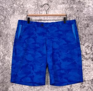 G/FORE Shorts 36 Mens Maverick Hybrid Blue Camouflage 9" Golf